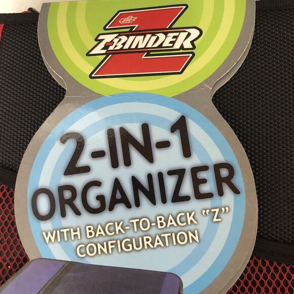 CASE IT NEW 2-IN-1 ORGANIZER Z-BINDER Z175, RED, 2- 1.25" BINDERS, HANDLE, STRAP - Picture 7 of 15